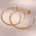 Dreamshow Dangle Statement Earrings Star Design Extra Large Hoop Earrings Stainless Steel Gold Hoop Earring