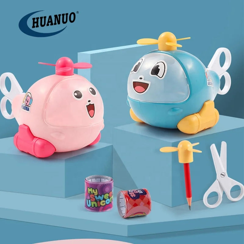 Kids Educational Learning DIY Disassembly Small Airplane School Stationery Toy Cute Stationery