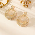 Multi-layer Circular Line Geometric Earrings Female Temperament European and American Earrings Jewelry for Women