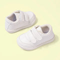 Wholesale Hot Selling Kids Daily White Black Solid Flat Sneakers Children Lightweight Soft Casual Shoes