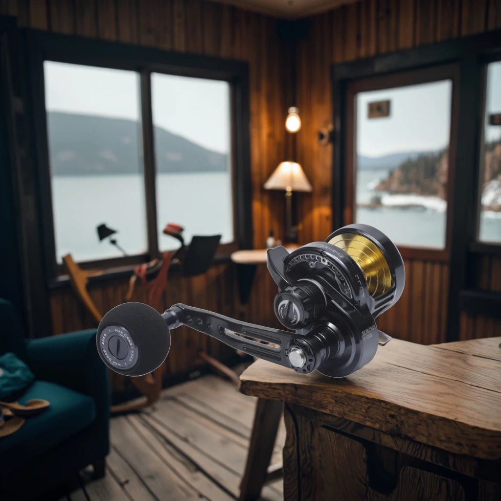 Histar EX Series Lever Controlled Dual Carbon Drag Ensures a Smooth All Rounded Auxiliary Anti Reverse Slow Jigging Fishing Reel