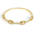 Premium Baguette CZ Bracelet 18K Gold Plated Diamond Accent Unisex Hip Hop Jewelry - Perfect Gift for Fashionistas