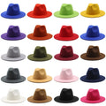 Custom Wide Brim Winter Plain Wool Felt Fedora Hats for Unisex Fishing Outdoor Use