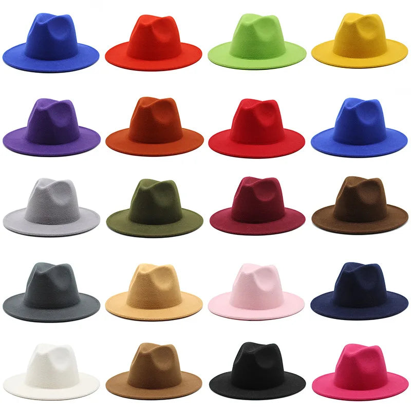 Custom Wide Brim Winter Plain Wool Felt Fedora Hats for Unisex Fishing Outdoor Use