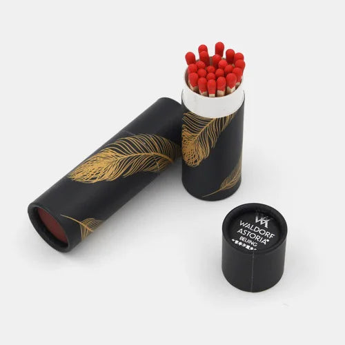 2 Inch Customized Printing Eco-Friendly White Wax Safety Tube Personalized Matchstick Craft Paper Cylinder Long Wooden Wholesale