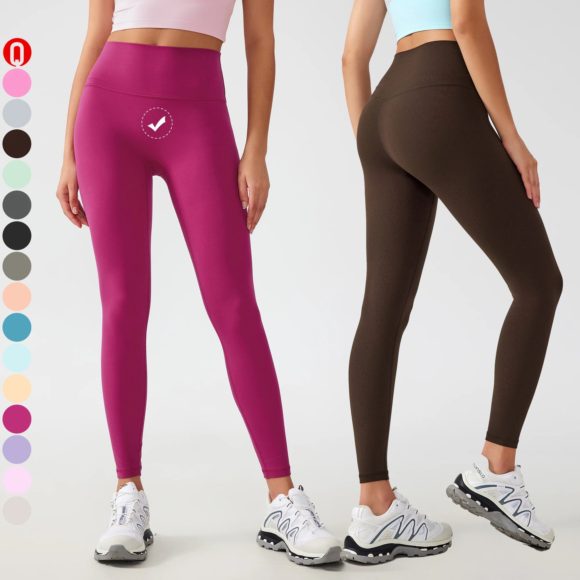 Customized Women High Waist Hip Lifting Nude Sports Leggings High Quality Tummy Control Fitness Workout Tights Yoga Leggings