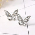 2021 New Korean Trendy Women Jewelry Shiny Delicate Gold Crystal Butterfly Earring