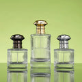 New Design  Clear Stripe Perfume Bottle  50ML  100ml  Luxury Perfume Bottle with Alloy  Cap