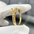 Wholesale 10K 14K 18K Platinum Engagement Ring Setting PT950 Solid Gold Halo Semi Mounting VS Diamond Stones for Weddings