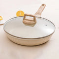 Nonstick Ceramic Frying Pan with Lid PFAS/PTFE/PFOA Free Healthy Non-toxic Chef's Pan Induction Compatible Pan