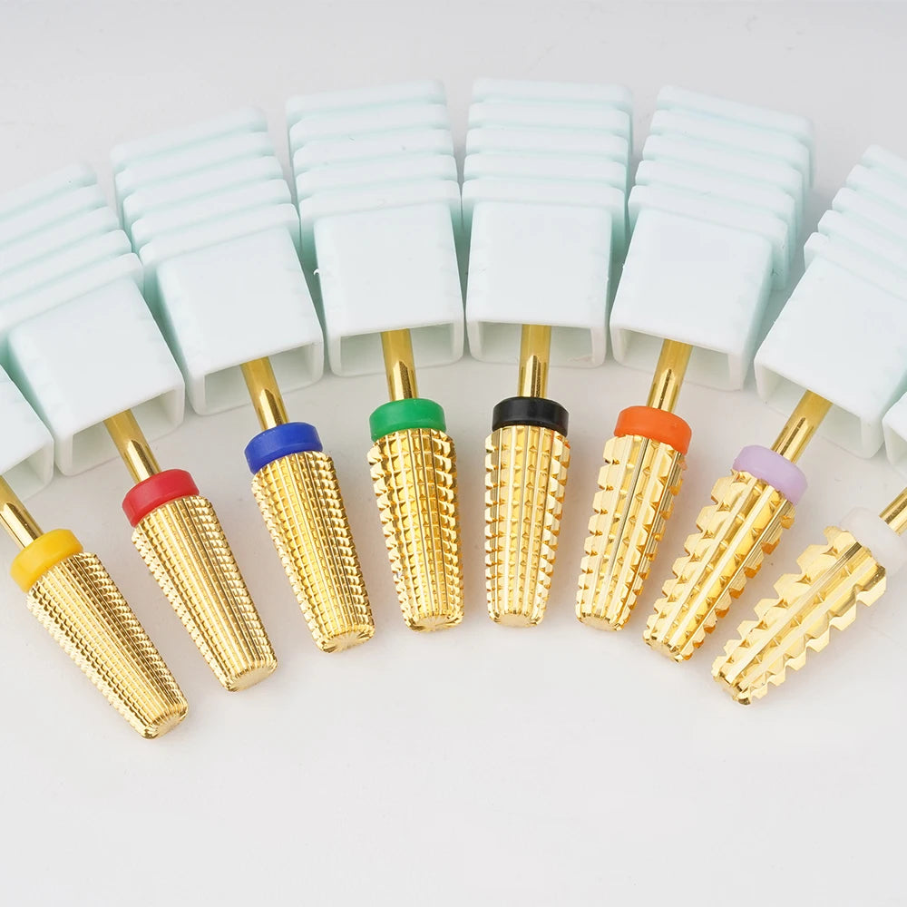 7.0mm 5 in 1 Bits (Straight Cut) 2 Way Wholesale Customized Drill Bit Nail Noiseless Remove Gel 5in 1 Carbide Nail Drill Bit