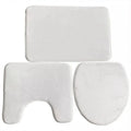3-Piece Eco-Friendly Flannel Bath Safety Mat Set with Sublimation Printing for Hotel & Home Use