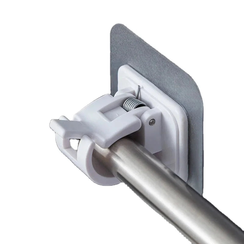 Self-adhesive Wall Curtain Cross Bar Fixing Clip Hanger Hook Without Nail Adjustable Curtain Clip Hook Bar Bracket