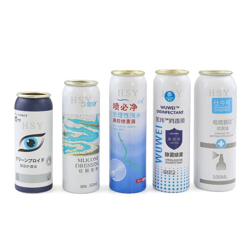 Wholesale Travel Essentials 50ml 250ml Aluminum Aerosol Empty Cosmetic Valves Dry Shampoo Perfume Face Cream Essential Oil
