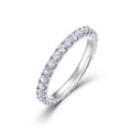 Fine Jewelry White Gold Plated 925 Sterling Silver VVS Moissanite Diamond Engagement Wedding Gift Ring for Women