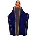 CCY Muslim Women's Clothing African Robe Stone Chiffon Dress Islamic Ethnic Traditional Abaya African Plus Size WOmen Dress