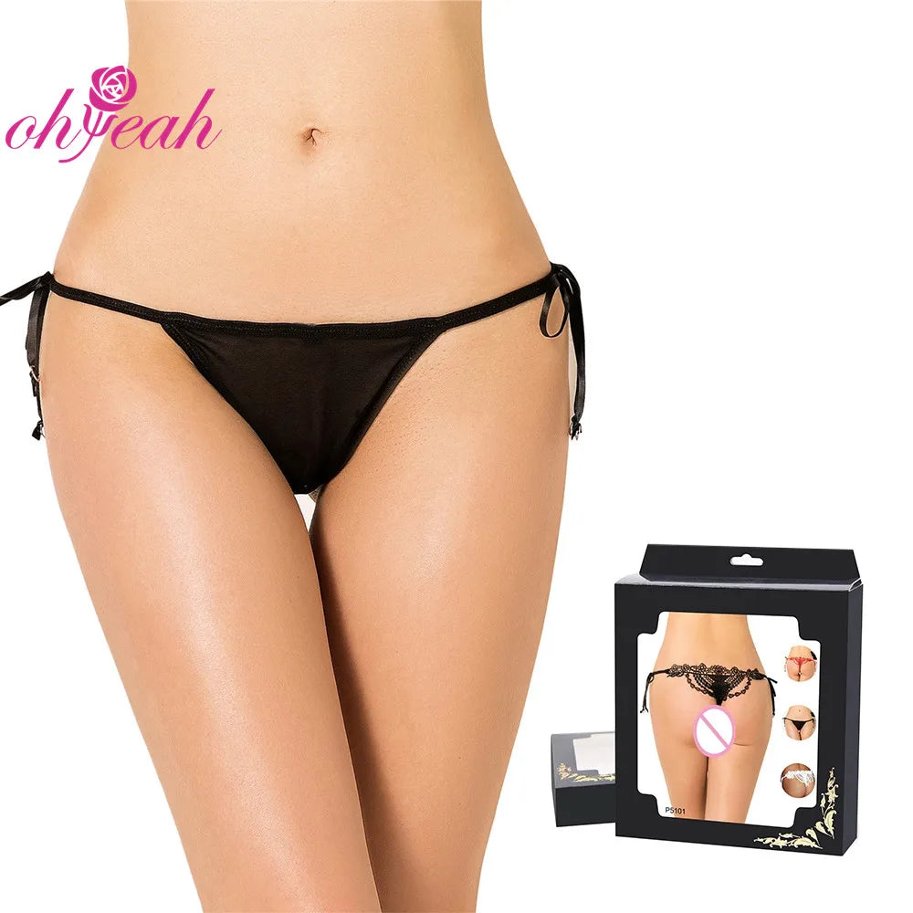 Ohyeah Package Box Custom Logo Floral Lace Hollow Wholesale Plus Size Women's Underwear Sexy Ladies Panties Thongs and G String
