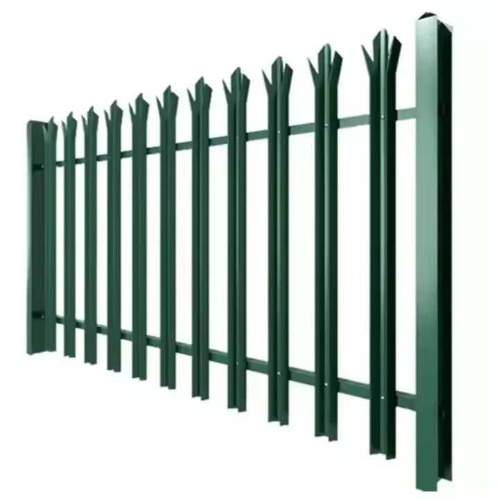 Wholesale Heavy Duty Perimeter Security Palisade Fencing Galvanized Powder Coated Steel Trellis Gates-Strong 3D Modeling