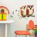 Cute Cartoon Singing Owl Design Sticker Wall Pvc Tree Branch Wall Stickers for Kids Rooms Bathroom