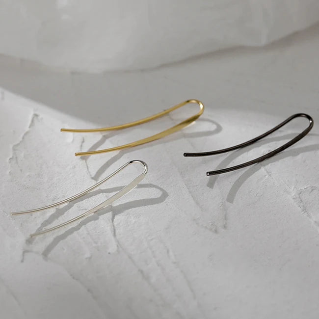 925 Silver Piercing Earrings Jewelry Ear Cuff Charm Handmade Earrings for Women