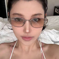DOISYER Women's Y2K Punk Style Rimless Sunglasses Custom Frameless Shades with UV400 Metal Lenses Wholesale