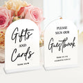 Factory Wholesale White Acrylic Wedding Logos Display Signs 2 Pieces for Reception Party Event Decoration
