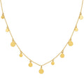 Factory Stainless Steel Link Chain Necklace with Round Pendant Gold Plated Trendy Style for Girls for Parties and Weddings