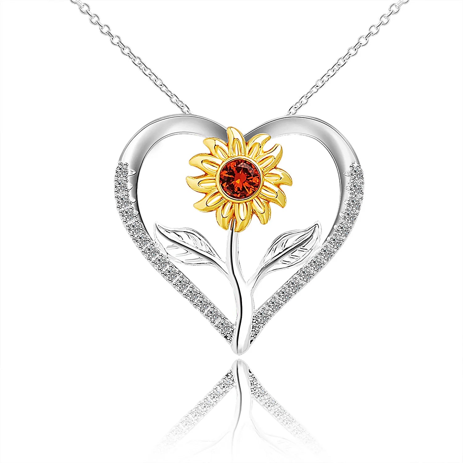 Wholesale Women's Fashion Sunflower Copper Pendant Necklaces Jewelrycustom Brass Pendants Jewelry Gifts for Mom