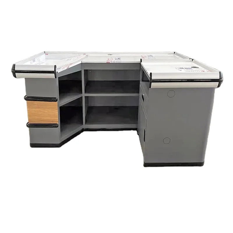 Various Styles Assemble Steel Cash Register Checkout Counters for Supermarkets and Shopping Malls Cashier Desk Chaoyu Model