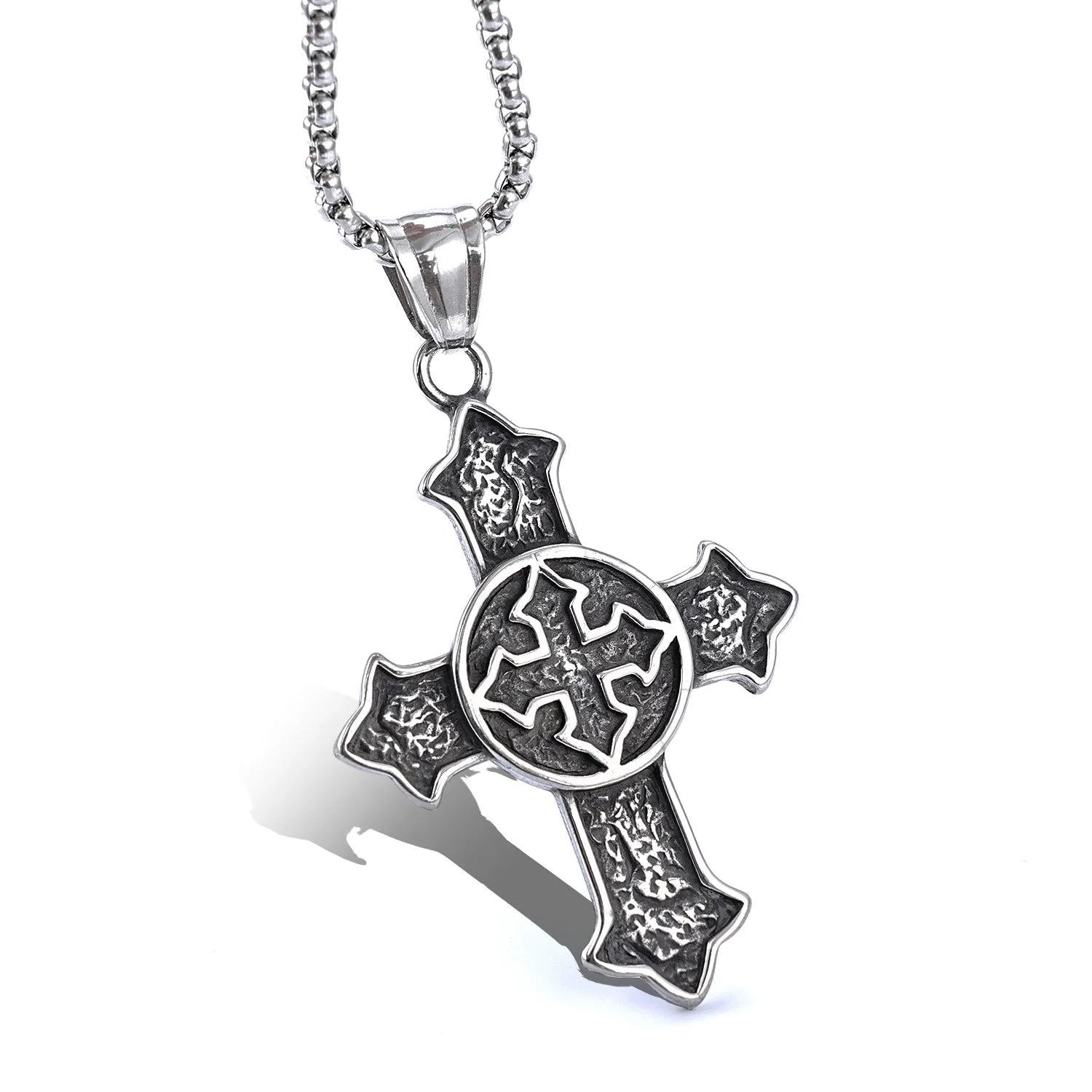 Oem Logo Cross Necklace Faith Pendant Gold Plated Chain Stainless Steel Plain Pendant Necklace Prayer Religious Jewelry
