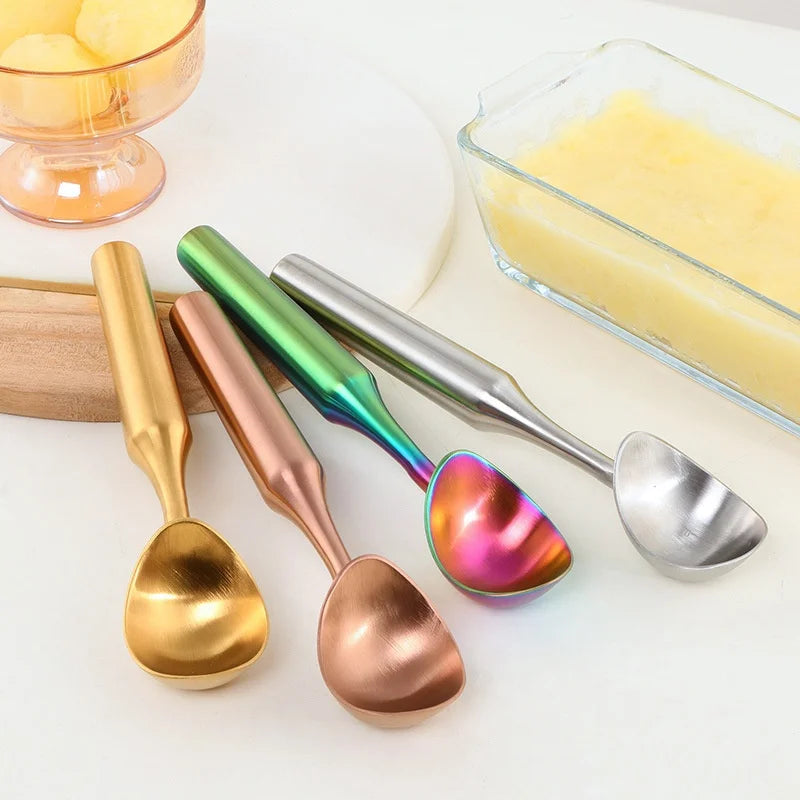 Heavy Duty 304 Stainless Steel Ice Cream Scoop with Ergonomic Handle Durable Kitchen Utensil for Hotels Restaurants Custom Logo