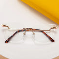 2022 Fashion Slim Metal Computer Anti Blue Light Blocking Spectacles Glasses Eyeglasses Frames Rimless Glasses Frames