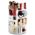 Clear Transparent 360 Degree Rotating Plastic Adjustable Cosmetic Storage Box Makeup Storage Organizer Tools Storage Stand