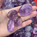 Wholesale Natural Healing Amethyst Quartz Tumble Stone Palm Crystal for Home Decoration