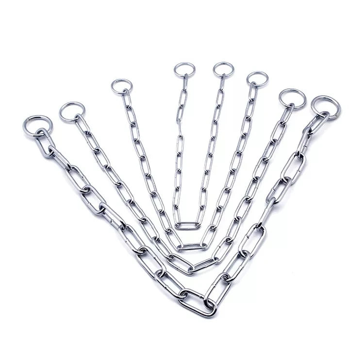 Wholesale 304 Stainless Steel Pet Dog Training P Chain Necklace Dog Collar