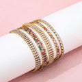 Joolim Luxury Tennis Charm Bracelet Waterproof & Tarnish-Free Colorful Zirconia Stainless Steel Fashionable Jewelry MegaBDM