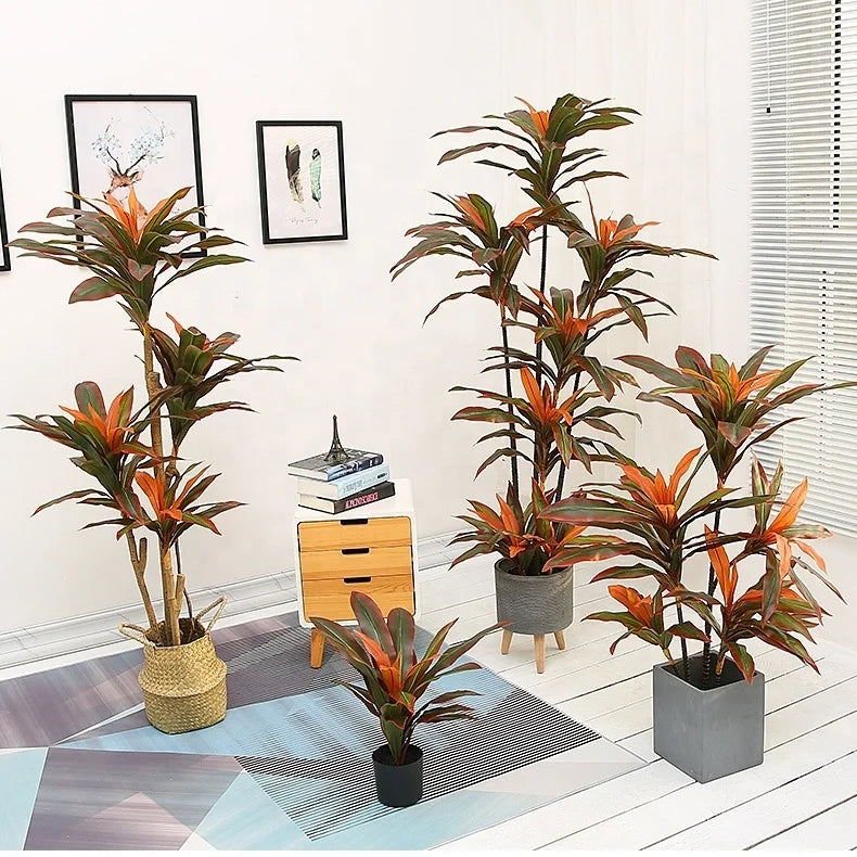 Modern Silk & Plastic Leaf Trees Home Party Decoration Artificial Plants for Nurturing a Lively Atmosphere OV Brand