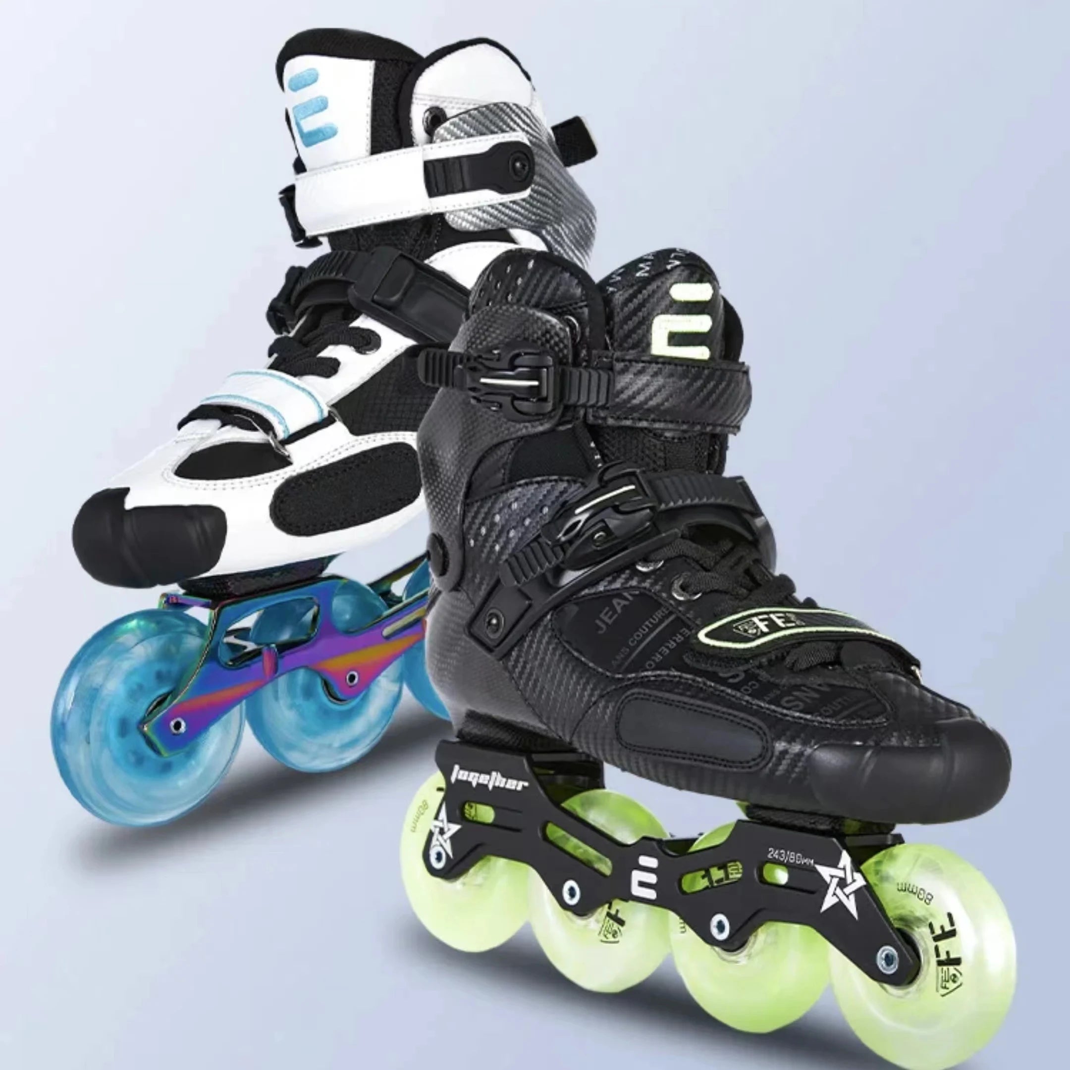 EACH Carbon Fiber Freestyle 4 Wheels Roller Skating Shoes Roller Skates Professional Inline Slalom Skate  for  Adult