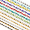 18K PVD Stainless Steel Diamond Chain in 18K PVD Gold Blue Red Green for Jewelry Making Necklace & Bracelet Components