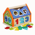 Crafts Baby Wooden Educational Digital Shape Matching Busy House Game Montessori Math Learning Toys for Kids