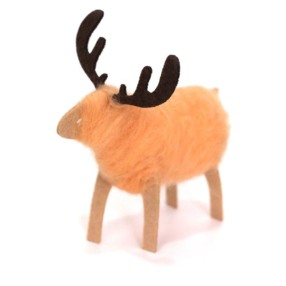 Australia Merino Wool and Non-Woven Cloth Felt Supplies DIY Kit Create Your Own Reindeer Doll for Kids Children Novelty Gift