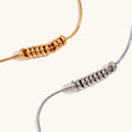New Design Trendy 18K Gold Plated Waterproof Stainless Steel Snake Chain Metal Beans Pendant Necklace