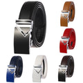Adjustable Durable Classic Multi-color Custom Ratchet Style Buckle Split Cow Leather Belt for Men