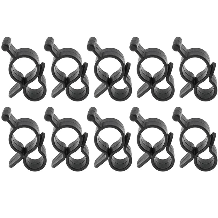 Pack of 10 RV Roller Bar Channel Awning Clip Black Standard Awning Clip for Rope Light RV Accessories