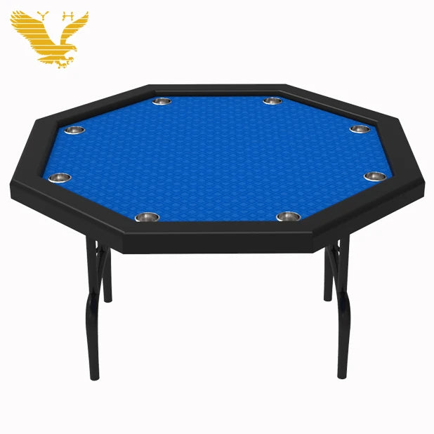 YH Wholesale Factory Price Multi-game Folding Octagonal Poker Table With Desktop Steel Cupholders