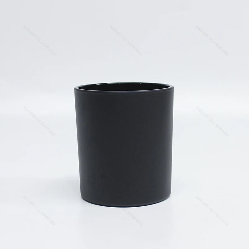 Matte Black Jar in Stock Dispatched in 7 Days 10oz Glass Candle Jar Ready to Ship Glass Vessel for Candle