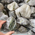Wholesale Natural Crystal Mineral Fashionable Green Tourmaline Quartz Ore Blocks Gift Mascots