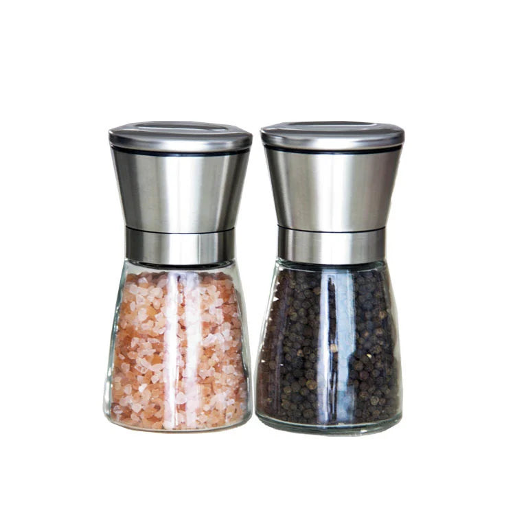 Hot Sale Good Design and Glass Bottle Powder Pepper and Sea Salt with Color Box