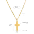 SSeeSY Minimalist Jewelry Waterproof 18k Gold Plated Stainless Steel Cross Pendant Necklace Non Tarnish Women Choker Necklace