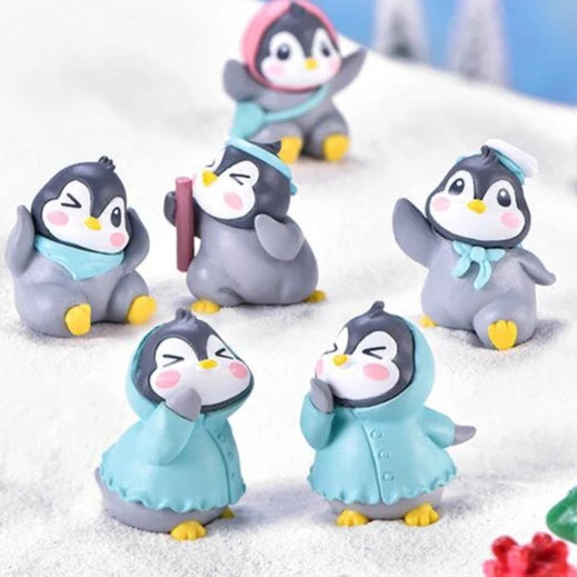 fairy  Figurine Penguins  Christmas Winter Miniature Garden Ornaments